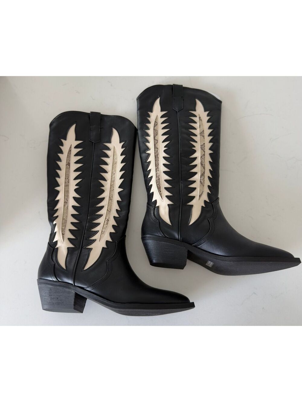 Dolce Vita Kresly Black Multi Tall Western Boot Women Size 8